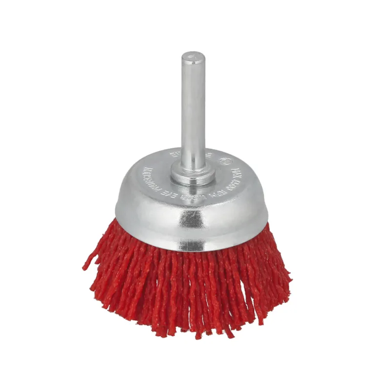 Cepillo nylon taza ø 50 mm. 1/4". cepillo de lijado nailon. cepillo para taladro de nailon, cepillo de alambre abrasivo de nylon