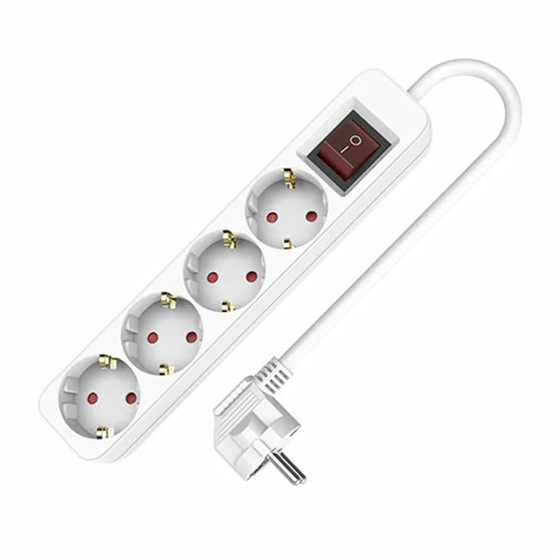 Regleta enchufes 4 tomas con interruptor tm electron (1,5 m)