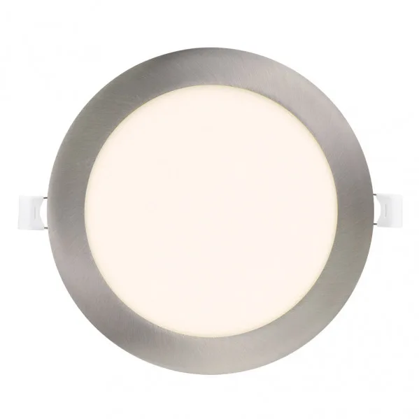 Downlight LED Obsidiana 24W 4000K níquel redondo 2040 lúmenes corte 27,5 cm luz neutra empotrable bajo consumo