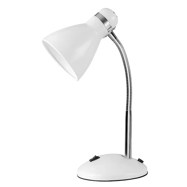 Flexo lazulita 1xe27 blanco/cromo 38x23x14,5 cm