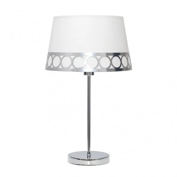 Lampara Sobremesa Dalia 1xe14 Blanco/plata de FABRILAMP.