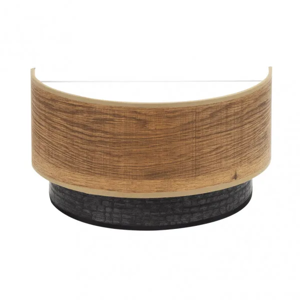 Aplique color Negro y madera Oscura modelo Colet 1x E27 FABRILAMP