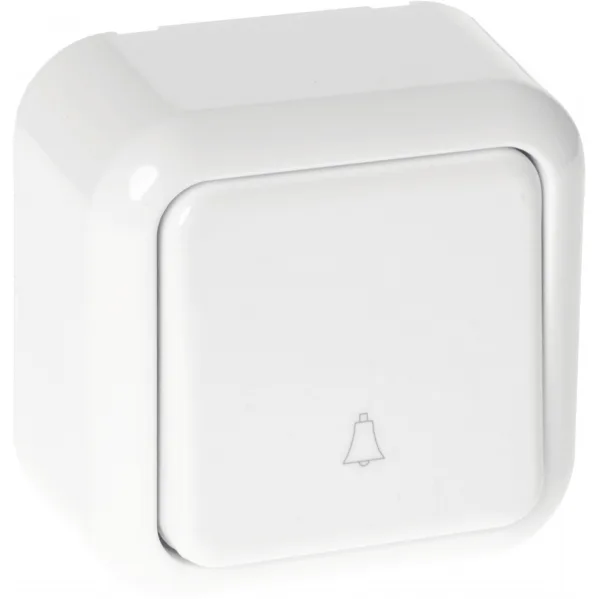 Pulsador timbre ancient blanco 6x6x3 cm