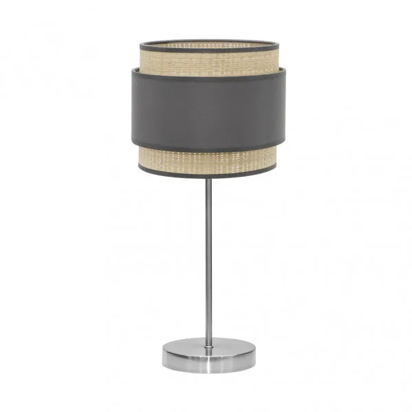 Sobremesa alto kandy 1xe27 natural/gris 67x30x30 cm