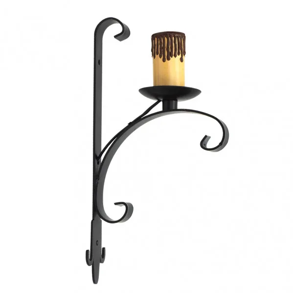 Aplique Rústico Rueda 1 Luz. 1xE27 60w. Medidas (37x13cm).