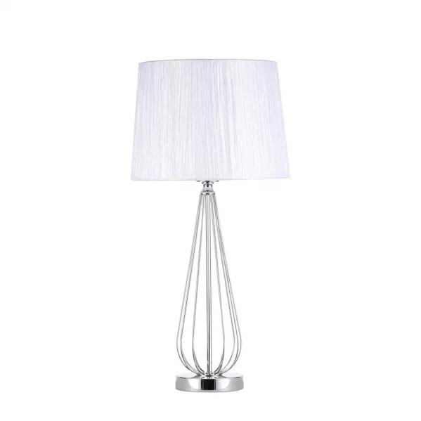 Sobremesa robina 1xe27 cromo c/pant blanca 62x30x30 cm