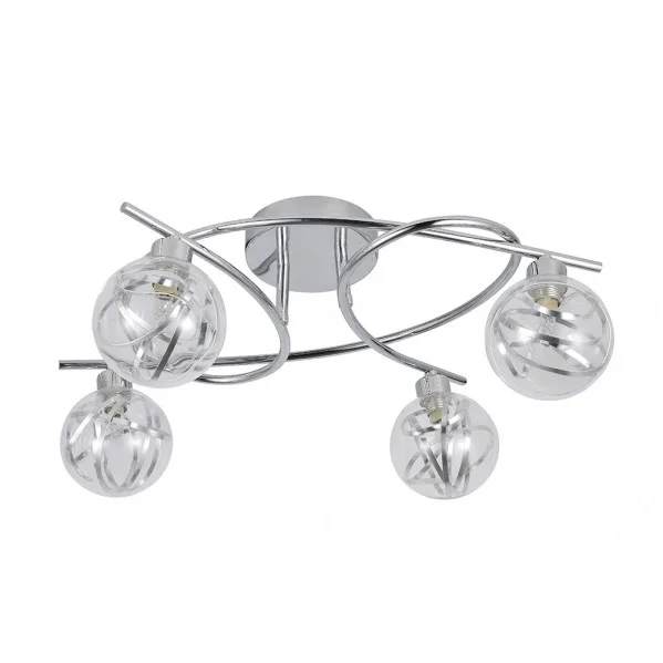 ABRILA Plafon Varanasi Cromo De 4 Luces