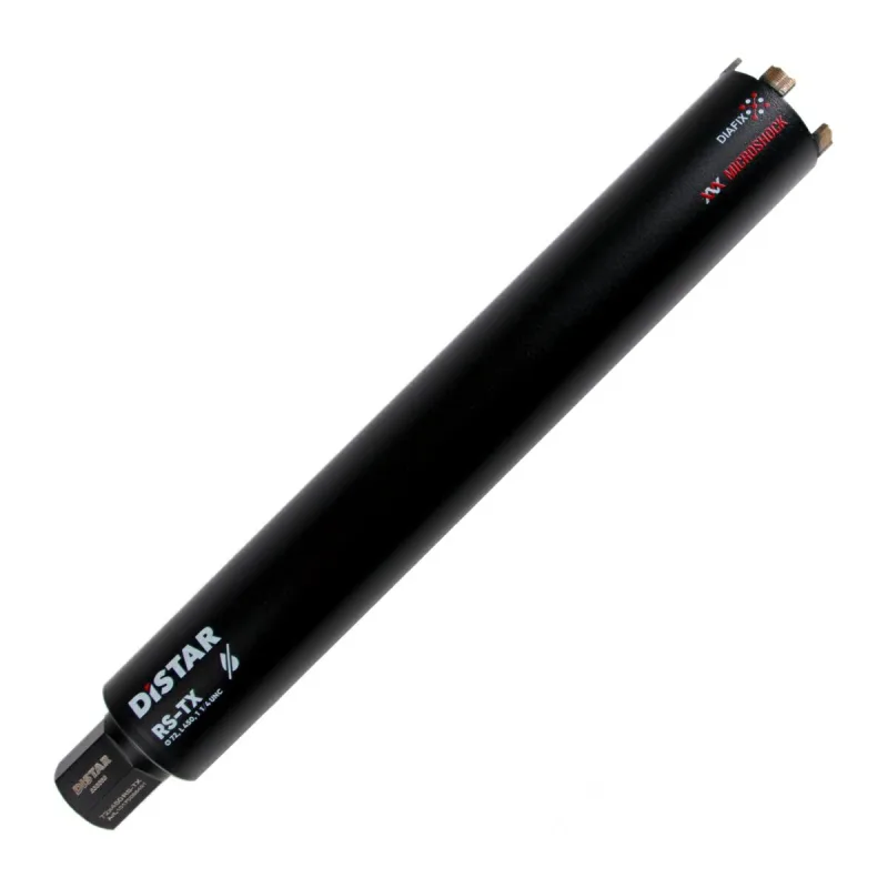 Corona Diamantada Distar RS-TX 1 1/4" 72mm x 450mm, Corte Seco Rápido y Preciso, Ideal para Cerámica, Granito y Concreto, Alta Durabilidad y Rendimiento Profesional.