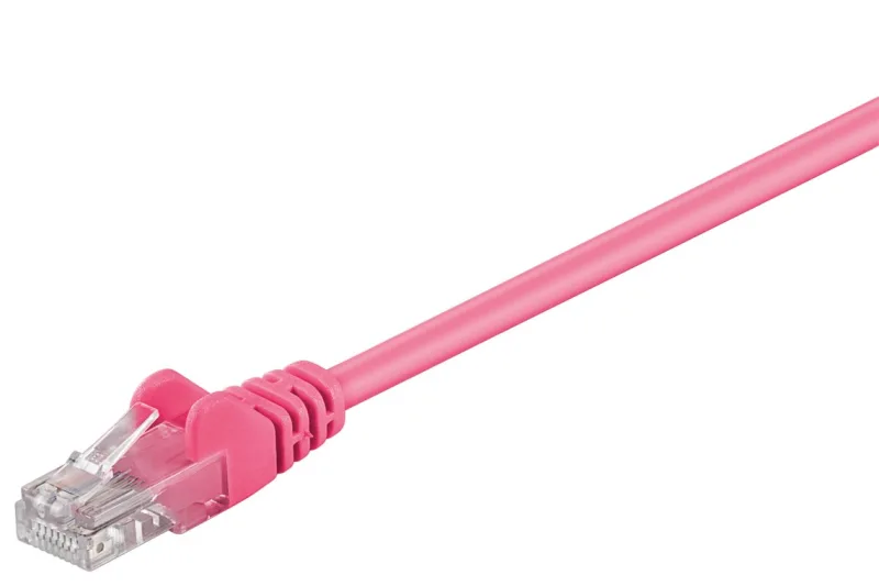 Goobay 95214 cable de red Magenta 0,5 m Cat5e U/UTP (UTP)