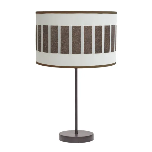 Sobremesa alto ivanna 1xe27 marron/blanco-oxido 62x30x30 cm