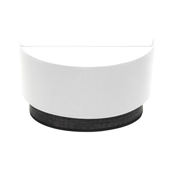 Aplique tatiana 1xe27 blanco-madera negra 17x30x15 cm