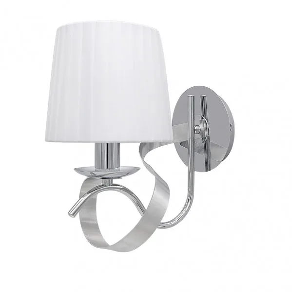 Aplique baeza 1xe14 cromo pantalla blanca 34x15x25 cm