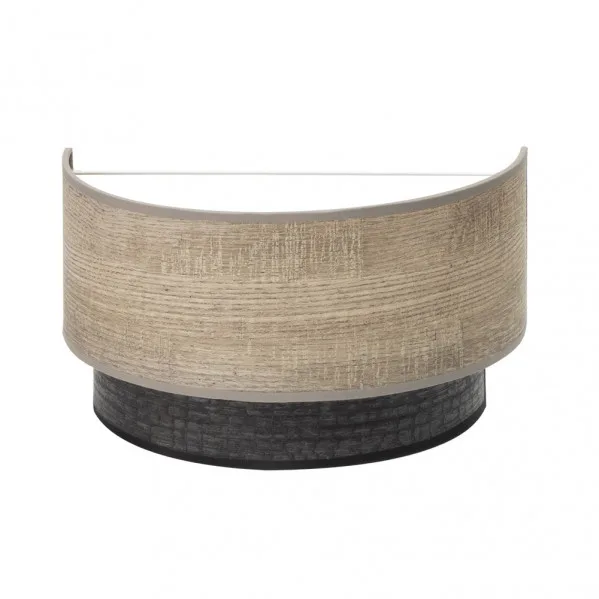 Aplique E27 modelo Colet 1luz Negro/madera Gris FABRILAMP