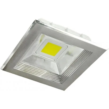 Downlight cuad. poseidon led 20w 2000lm niquel 19x19x8 6500k
