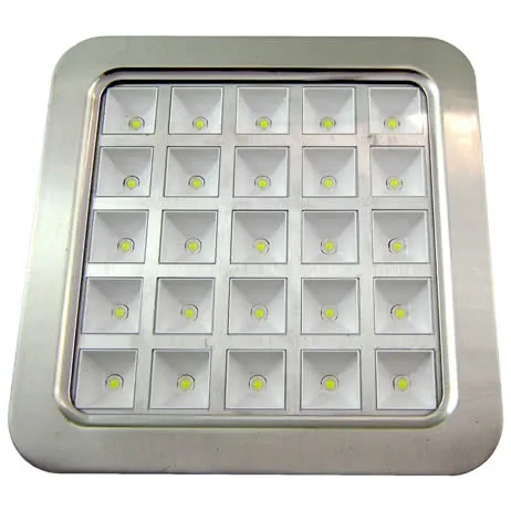 Downlight cuad. amon led 16w niquel 6500k 18x18 cm corte 15,5x15,5 cm