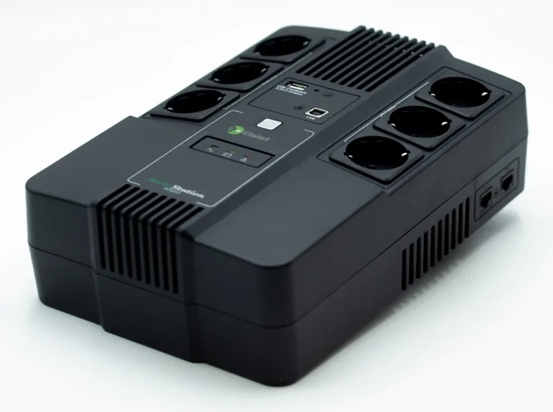 Elsist MULTISTATION 800 sistema de alimentación ininterrumpida (UPS) Línea interactiva 0,8 kVA 480 W 6 salidas AC