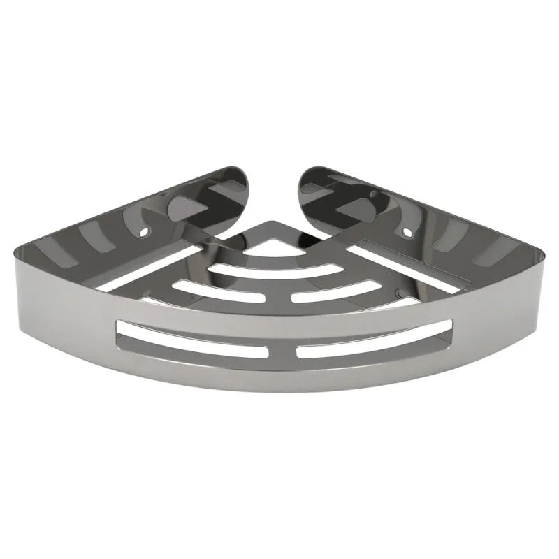 MAURER Cestillo Rincon Baño Autoadhesivo, Color INOX con Efecto Espejo, Autoadhesivo Resistente o con Tornillos