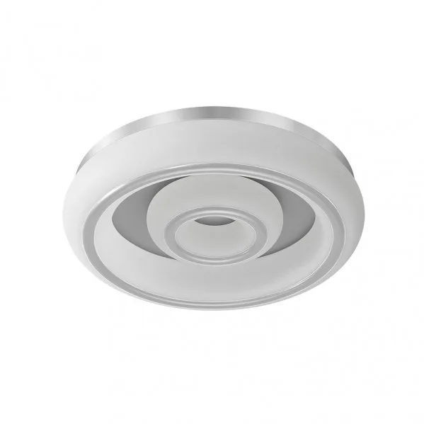 Plafon paris 66w 3000-4000-6500k blanco/plata 5610 lm 12x55x55 cm c/remoto, memoria y reg.intensidad