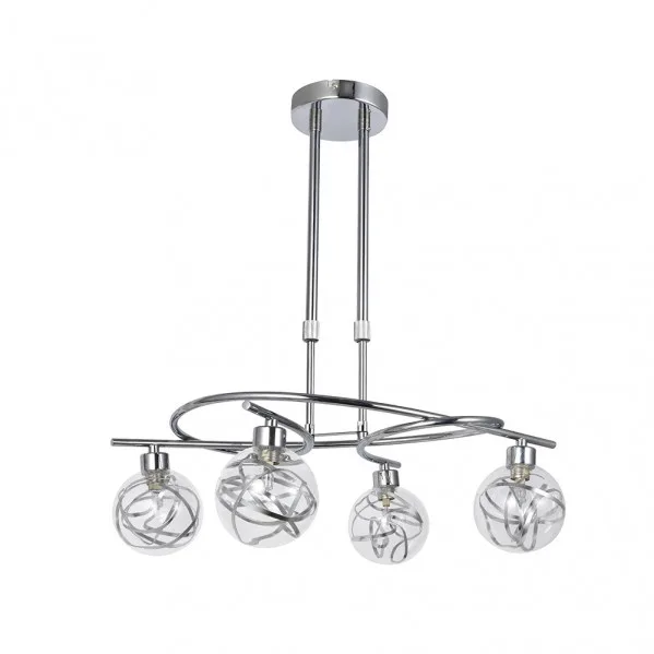 FABRILAMP Lampara modelo VARANASI cromo 4 luces