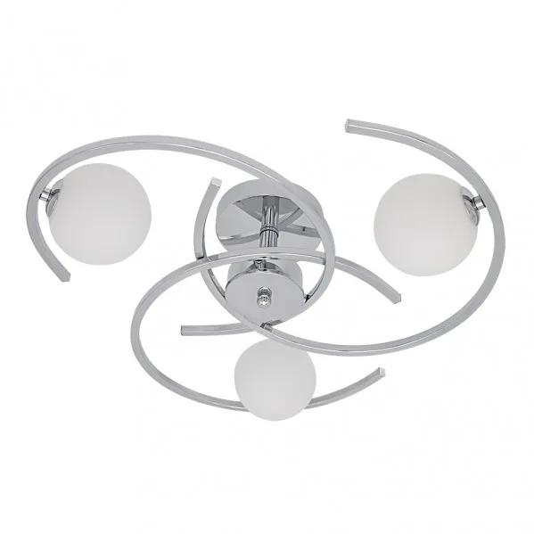 Plafon de 3 LUCES modelo Conil color Cromo FABRILAMP