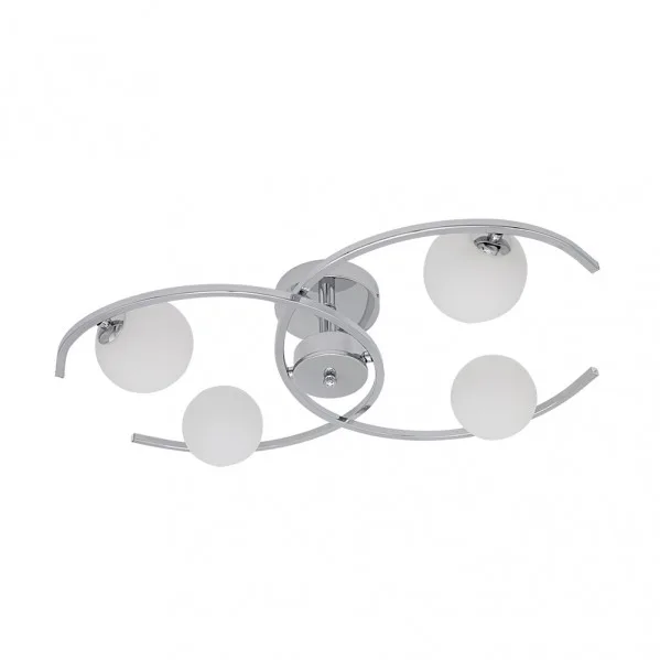 FABRILAMP Lampara De Techo De 4 Luces Modelo Conil Color Cromo