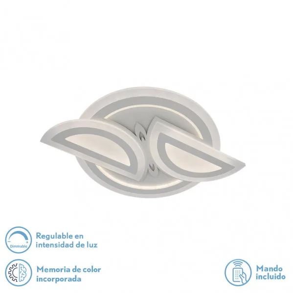 Plafon 120w 3000k, 4000k, 6500k Blanco Alhena 5x56x40cm 16200Lm Regulable, Memoria y C Remoto marca FABRILAMP