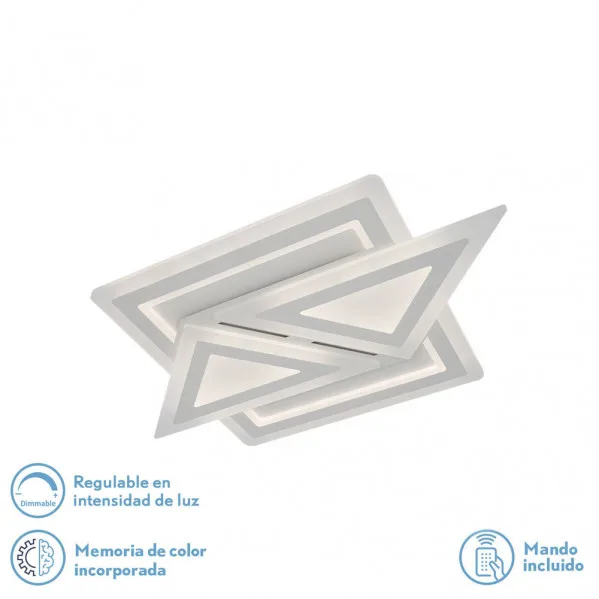 Plafon 130w 3000k, 4000k, 6500k Blanco Atria 5x60x40Cm 17550Lm Regulable, Memoria y C Remoto marca FABRILAMP