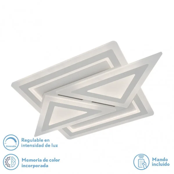 Plafon 169w 3000k, 4000k, 6500k Blanco Atria 5x74x48Cm 22815 Lm Regulable, Memoria y C Remoto marca FABRILAMP