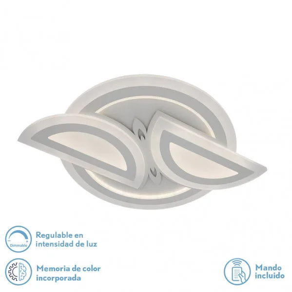 Plafon 144w 3000k, 4000k, 6500k Blanco Alhena 5x68x48 cm 19440 Lm Regulable, Memoria y C Remoto marca FABRILAMP