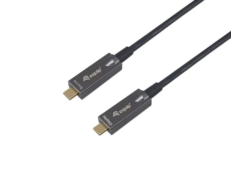 Equip 119463 Cable óptico activo USB-C a C, M/M, 15m, PD 60W, 4K/60Hz, 10Gbps, Vídeo+Datos+PD