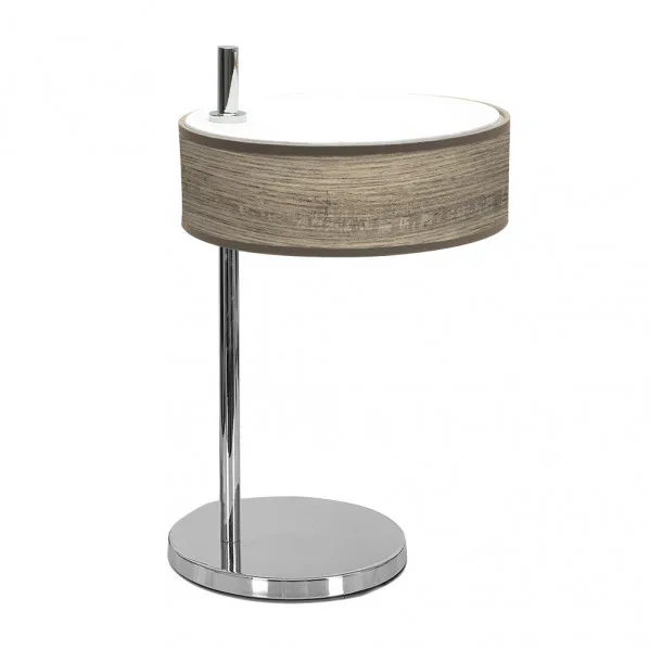 NOVEDAD Sobremesa Cromo/Madera Gris modelo Haiti FABRILAMP