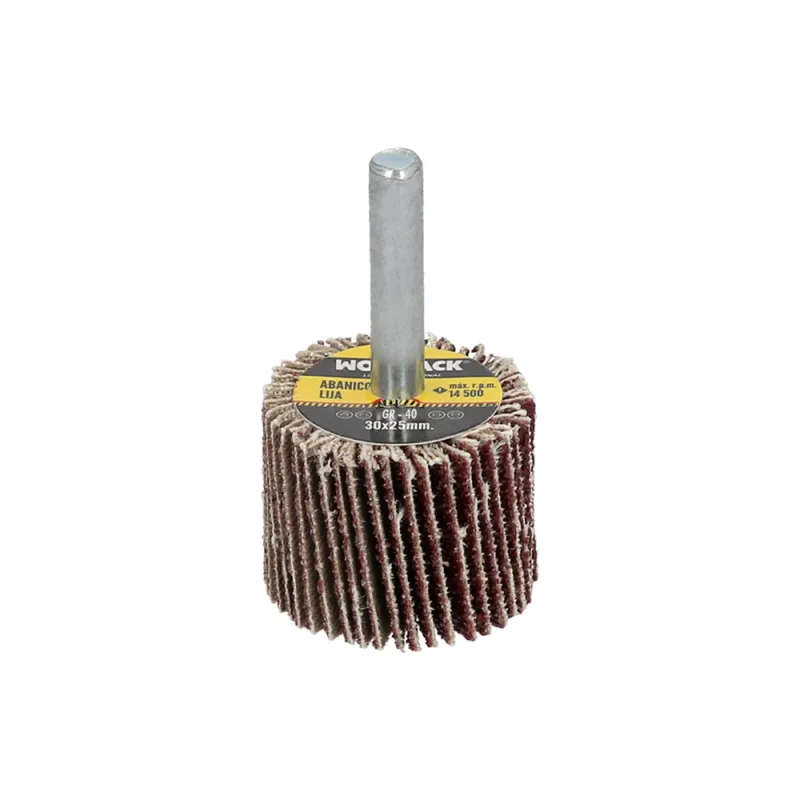 Abanico lija grano 40 medida ø 30 x 25 mm. disco abrasivo laminas, ruedas mil hojas, ruedas abrasivas,lijado,desbaste,pulir