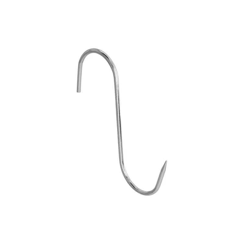 WOLFPACK LINEA PROFESIONAL Gancho Carnicero Inoxidable Nº 1 de 4 x 100mm. Gancho Para Productos Carnicos.