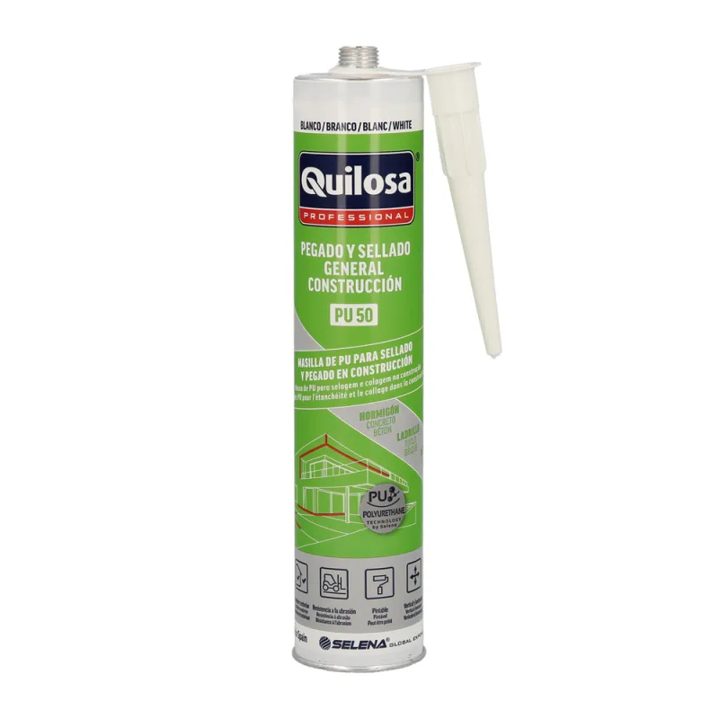 QUILOSA Masilla Poliuretano Blanca Cartucho 300 ml.