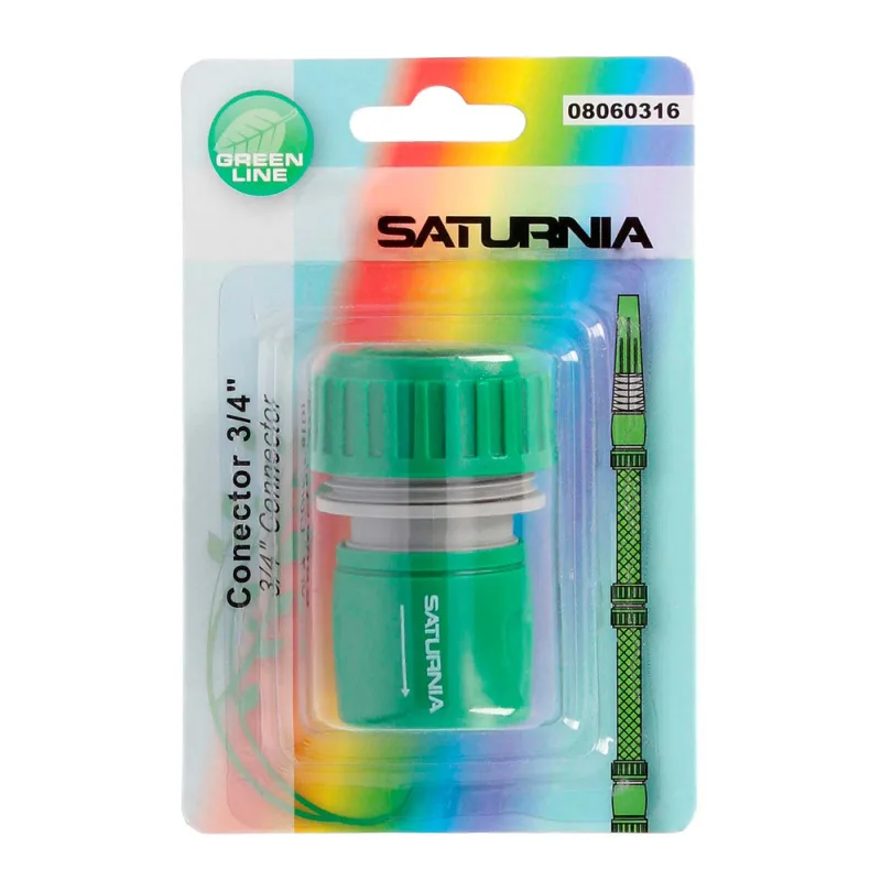 Saturnia 8060316 Conector Manguera Plastico 3/4 Blister