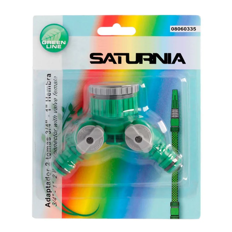 SATURNIA Adaptador Manguera Plastico 3/4-1" Hembra con 2