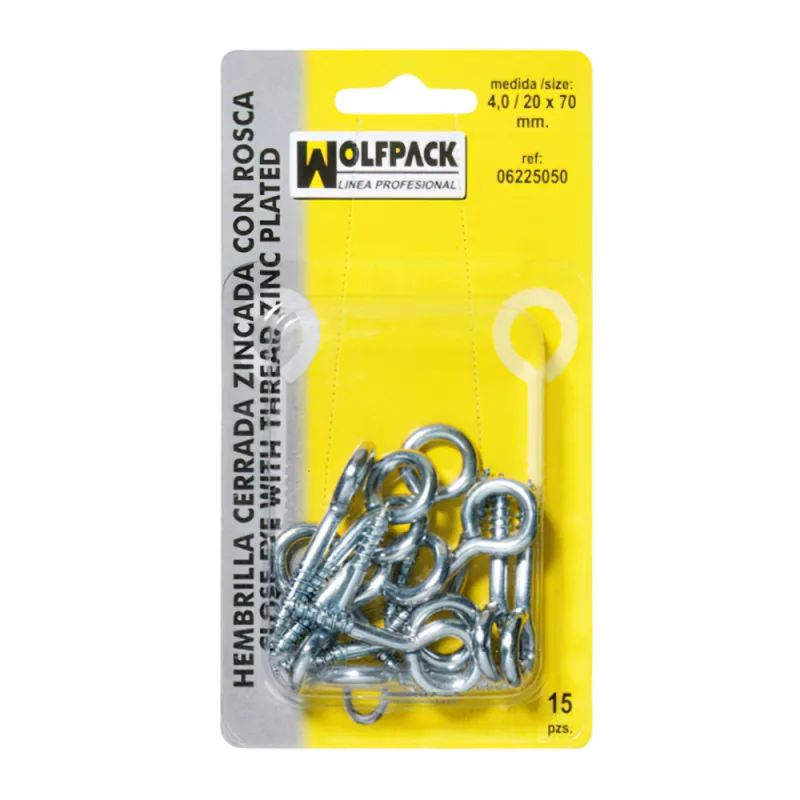 WOLFPACK LINEA PROFESIONAL Hembrilla Cerrada 3,0 / 18 x 50 mm. (30 Piezas)