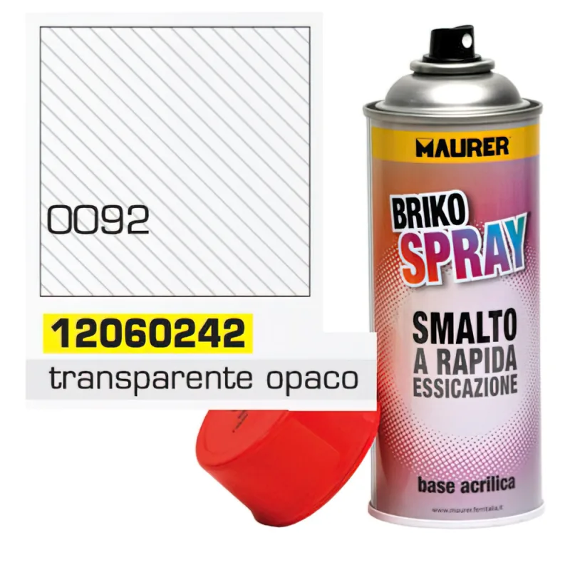 MAURER - Spray Pintura Transparente Opaco Mate 400 ml.