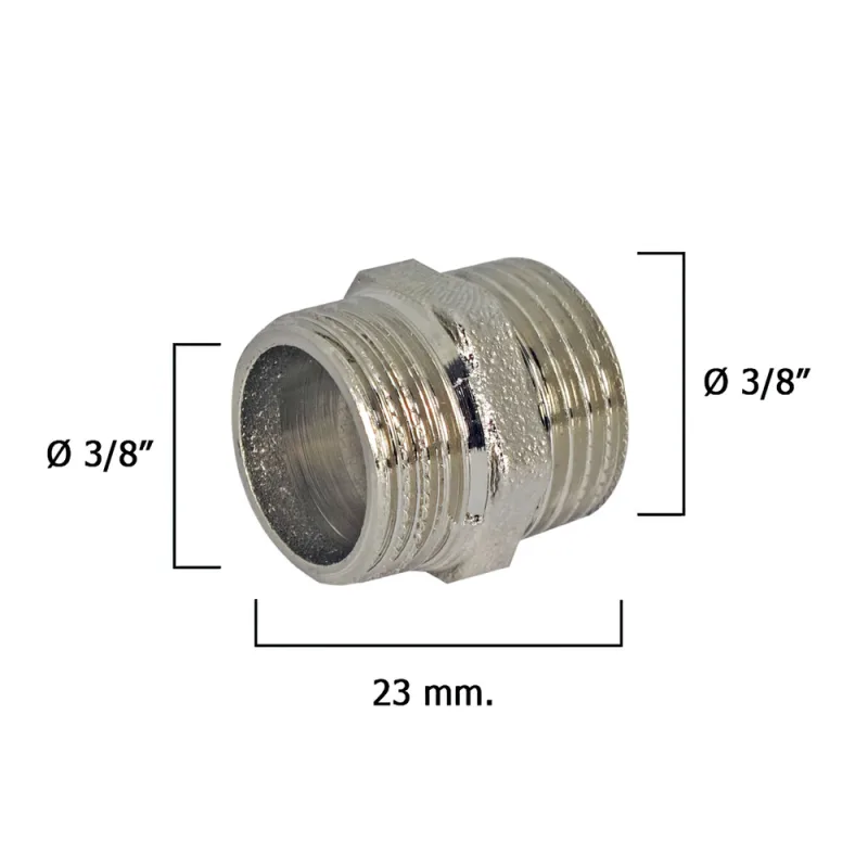 WOLFPACK LINEA PROFESIONAL 04020041 Machones Dobles Cromo 3/8", estandar