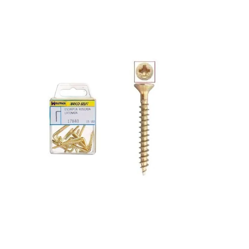 Tornillo cabeza plana pozidriv bicromatado 3,0x20 mm. 28 unidades