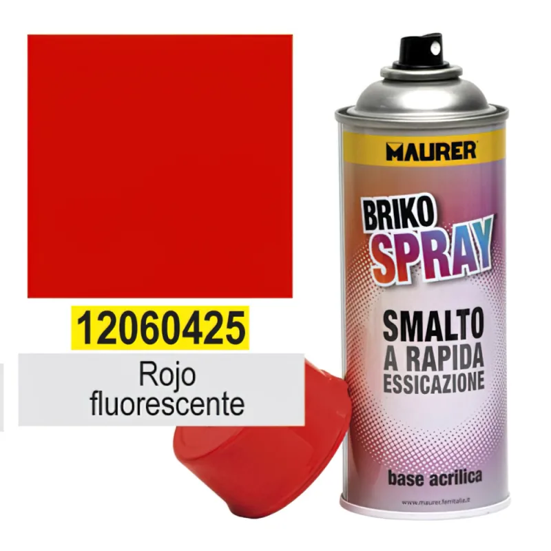 MAURER - Spray Pintura Rojo Fluorescente 400 ml.