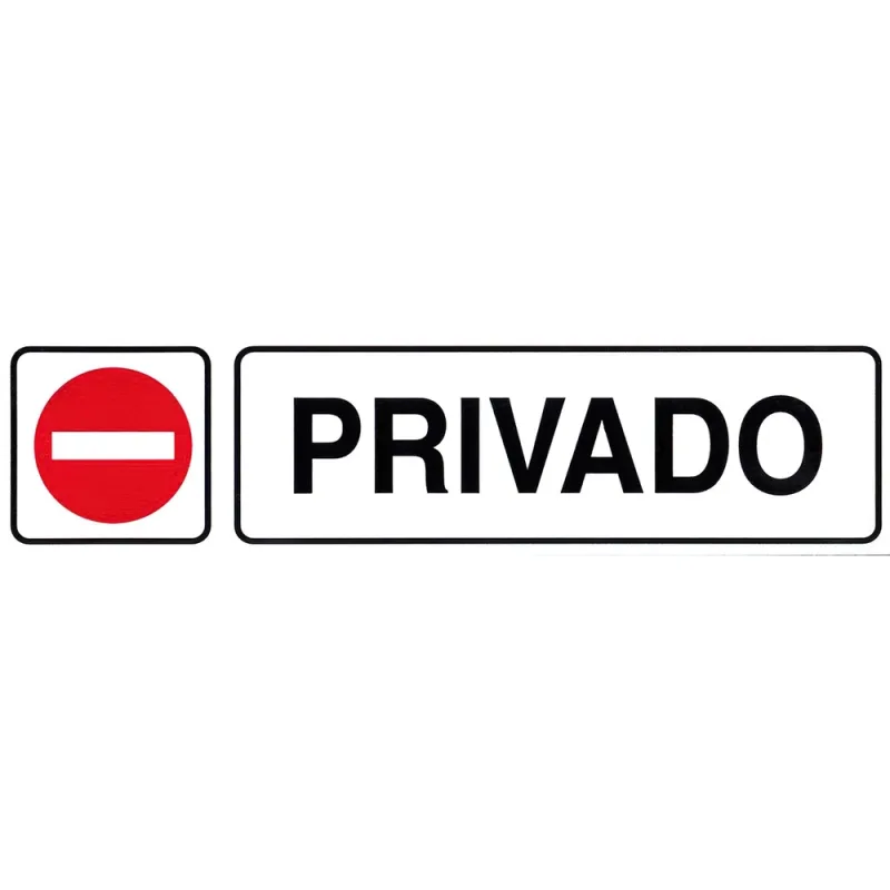 WOLFPACK LINEA PROFESIONAL Rotulo Adhesivo 250x63 mm. Privado