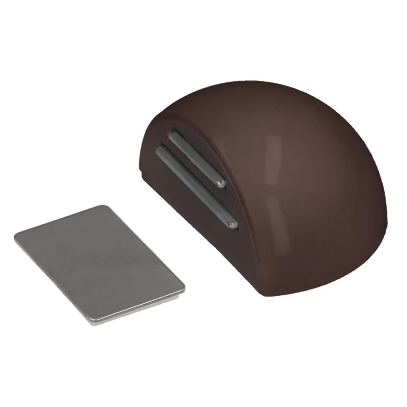 WOLFPACK LINEA PROFESIONAL - Tope Puerta Adhesivo con Imán Retenedor Marrón