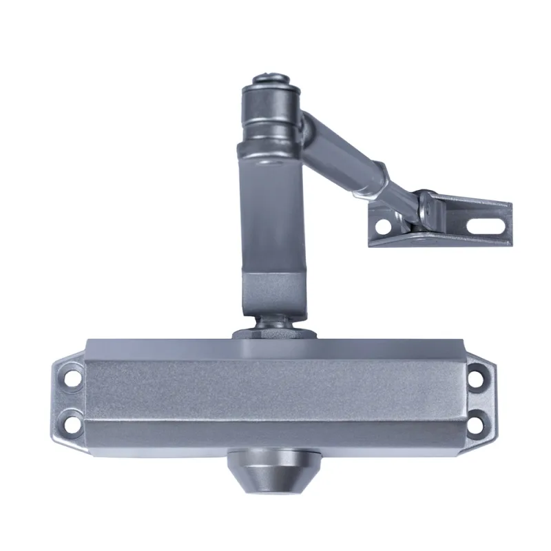 WOLFPACK LINEA PROFESIONAL - Cierra Puertas Con Retenedor Fuerza 2. Color Plata (Puertas 70/90 cm.)