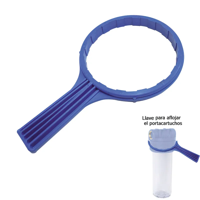 MAURER 4012070 Llave Apertura/Cierre Portacartuchos Filtro Agua 10", Multicolor