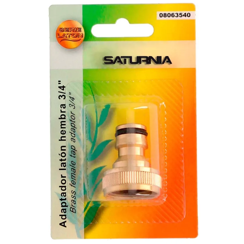 SATURNIA Adaptador Manguera Laton 3/4 hembra