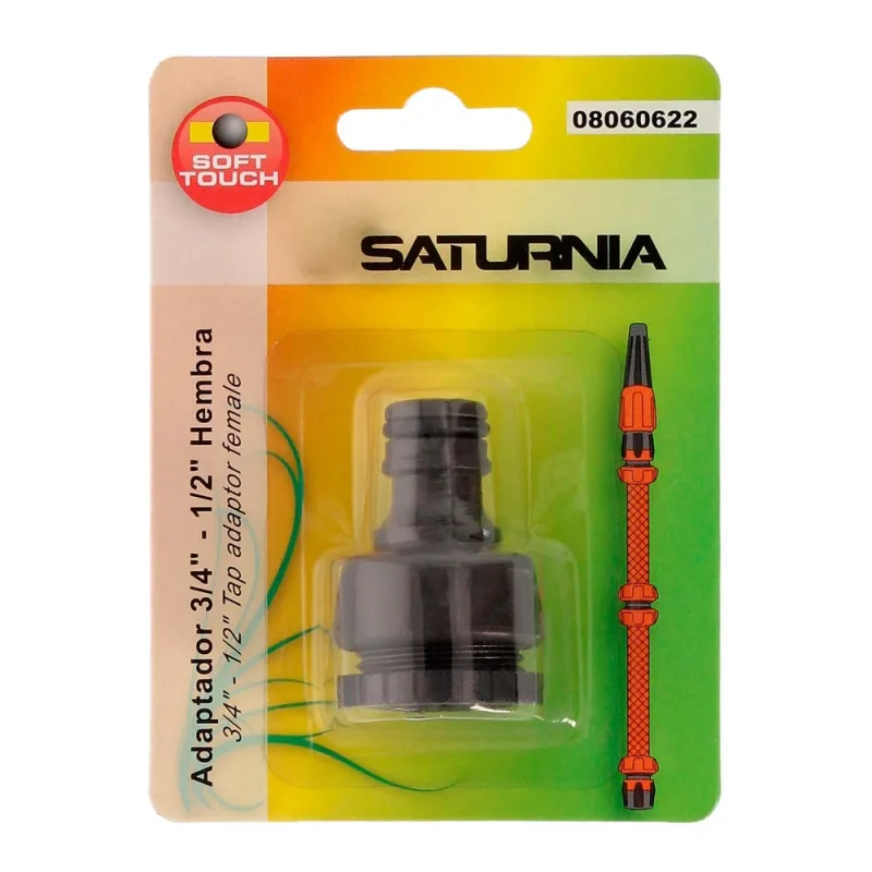 SATURNIA - Adaptador Manguera Soft Touch 3/4" - 1/2"