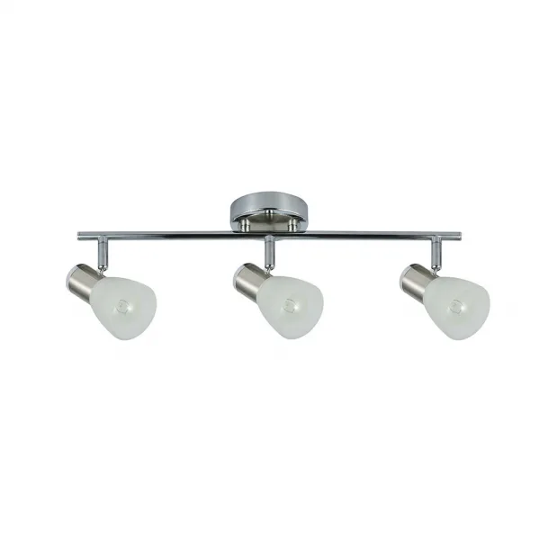 FABRILAMP Regleta 3 Focos Modelo Cholo Cromo/niquel