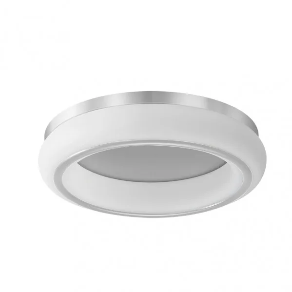 Plafon paris 48w 3000-4000-6500k blanco/plata 4080 lm 12x55x55 cm c/remoto, memoria y reg.intensidad
