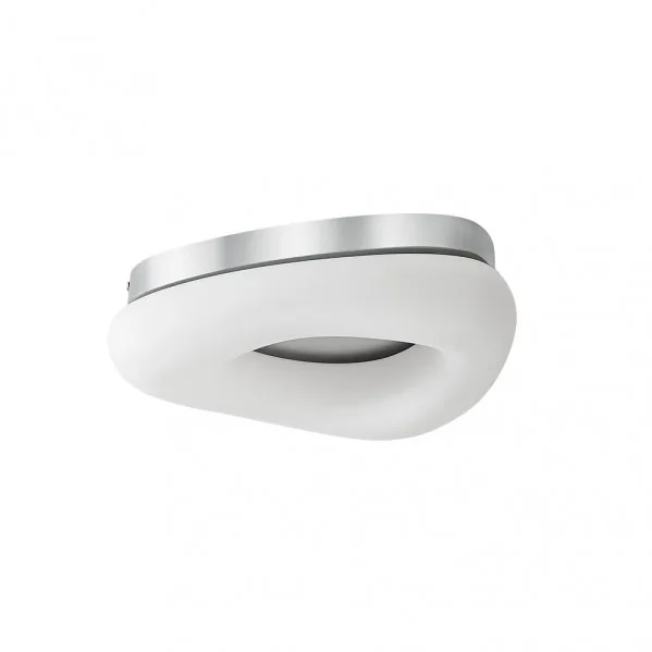 Plafon paris pq 25w 3000-4000-6500k blanco/plata 2125 lm 9x34x27 cm c/remoto, memoria y reg.intensidad